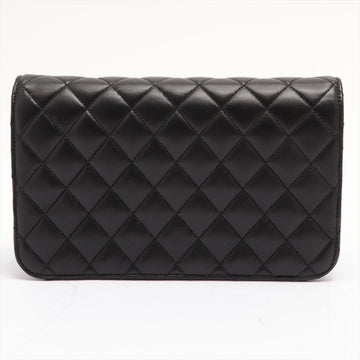 Full Flap Matelasse Lambskin leather Gold Metal
