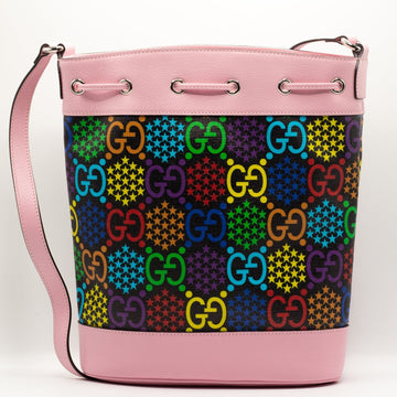 GG Supreme Monogram Psychedelic Bucket Bag Pink