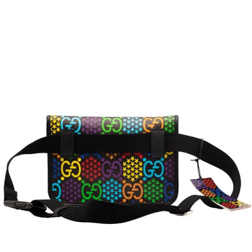 GG Supreme Monogram Psychedelic Slim Belt Bag Black