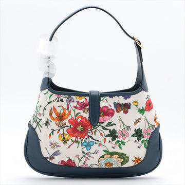 New Jackie Flora in Blue Canvas and Leather limited edition