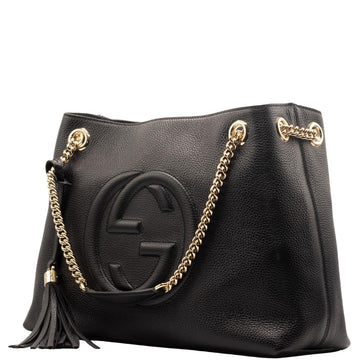 Soho Chain Black Leather