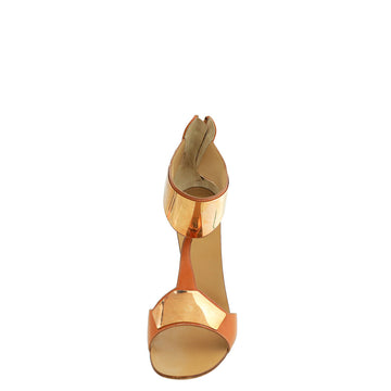 Gippe Zanotti Brown Zip Ankle T Strap Pumps 40