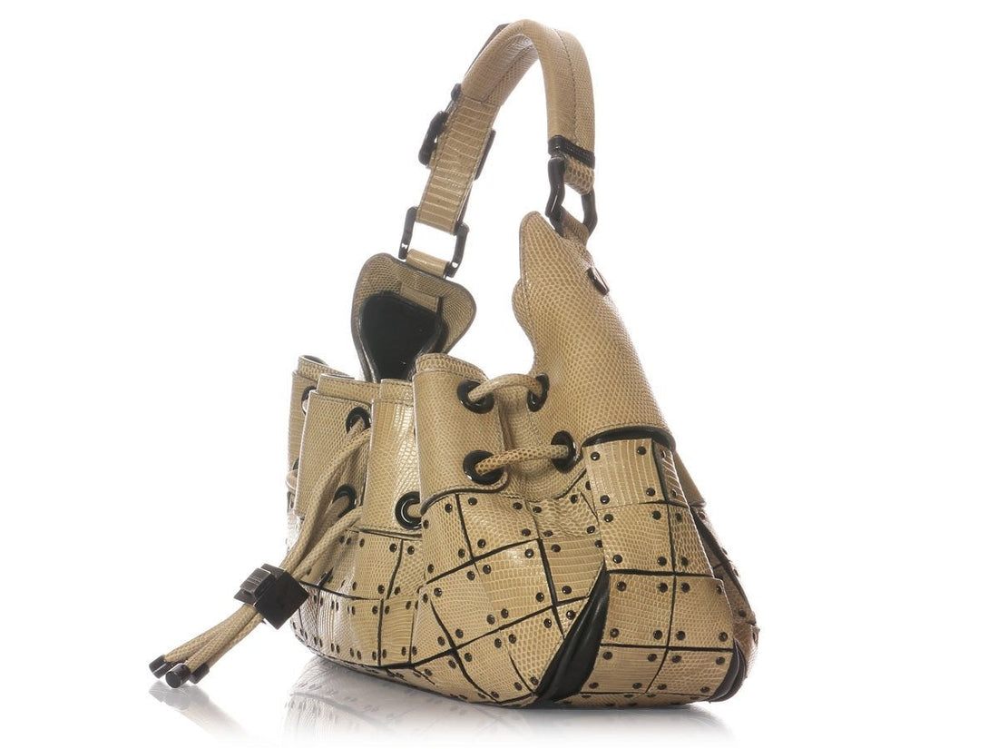 Burbe**y Lizard Paneled Warrior Bag