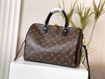 Speedy 30 M48284 Monogram Canvas  Leather Trim Travel bag