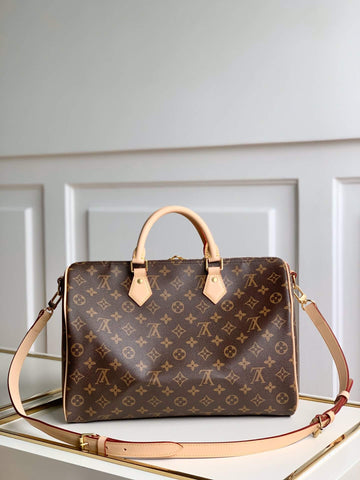 M41111 SPEEDY BANDOULIERE 35 Monogram Canvas :1 repl Leather Trim