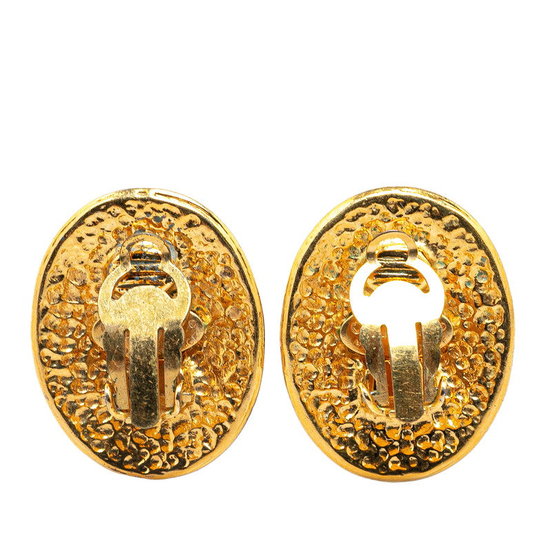 Chanel  Coco Mark Drop Earrings Gold