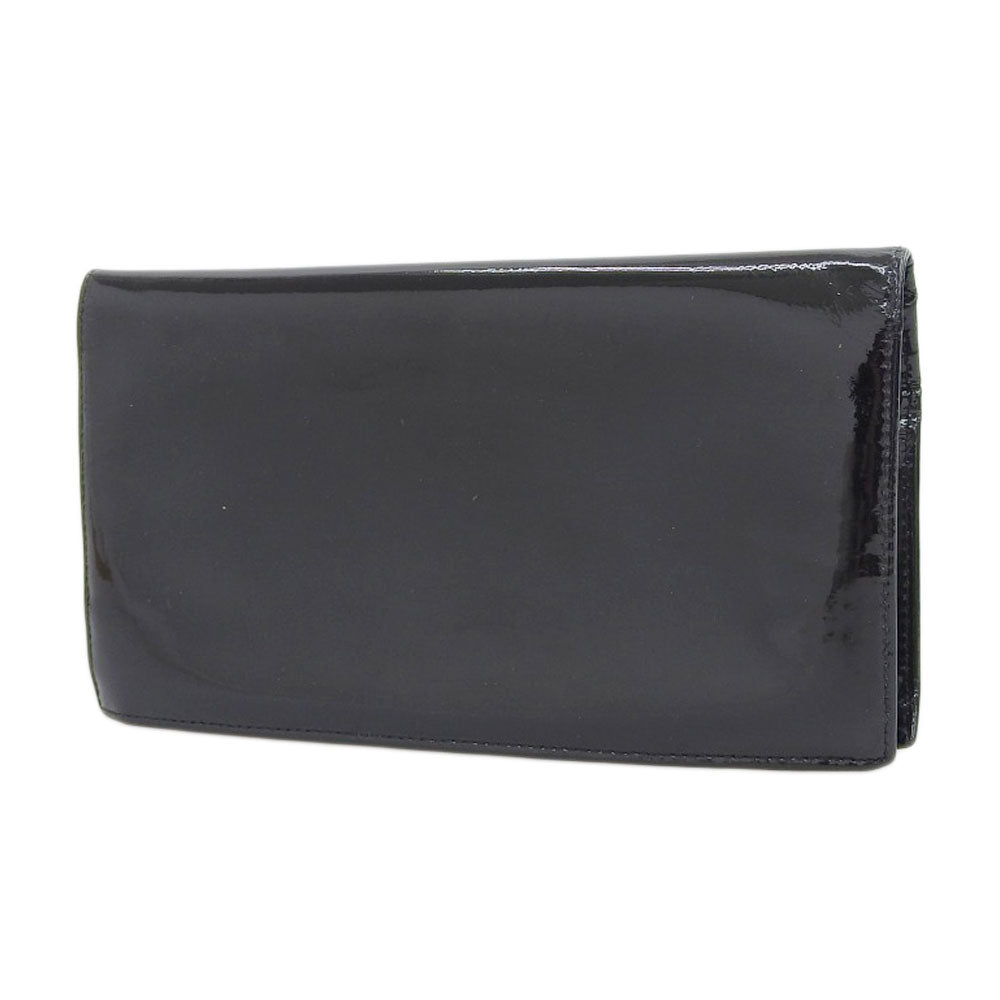 Chanel Black  Leather Bifold Long Wallet