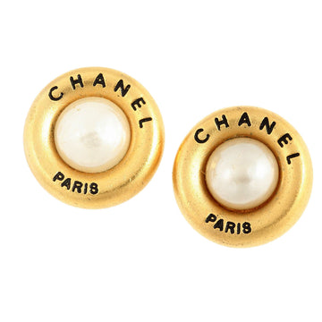 Chanel  Coco Mark Earrings with Mabe Fake Pearl 93A