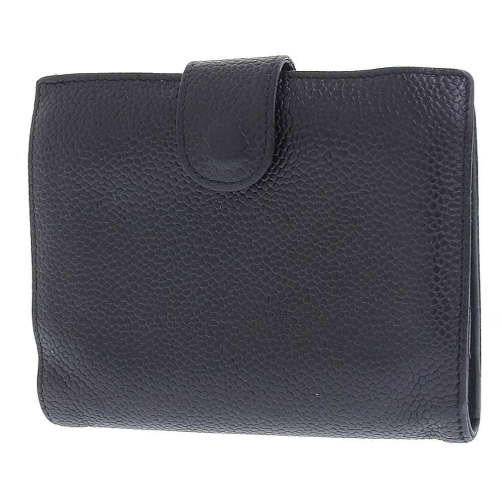 Top Quality Chanel Caviar Skin Bifold Wallet with Coin Pocket A13497