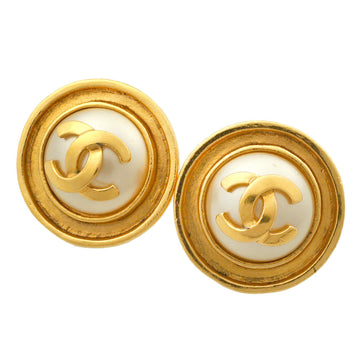 Chanel Coco Mark Earrings Fake Pearl  95P