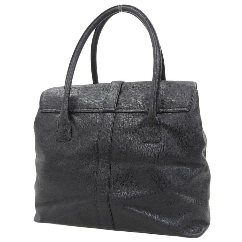 Chanel Caviar Skin Coco Mark Turn Lock Shoulder Bag