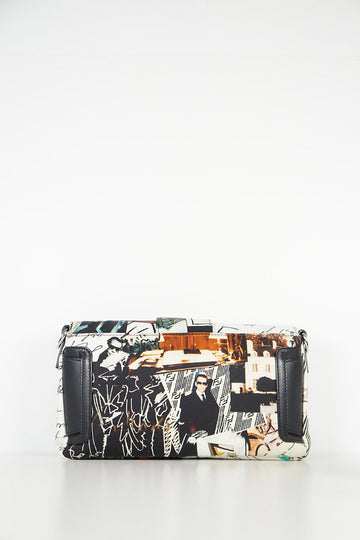 FENDI Karl Kollage' print nylon baguette bag