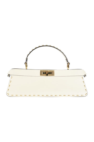 FENDI off-white leather Peekaboo IseeU Stretch handbag
