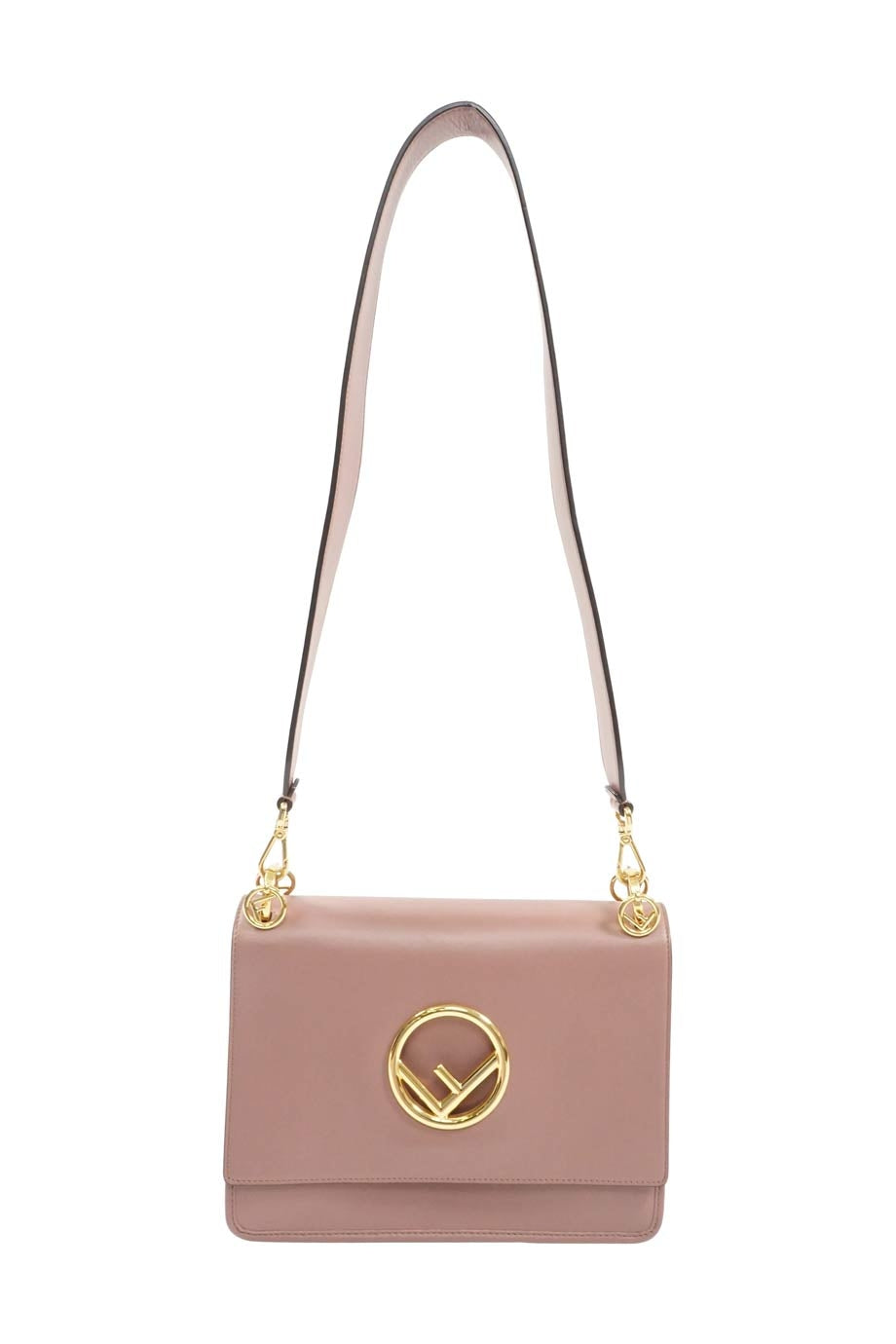 FENDI Medium English Rose Pink Kan I F Shoulder Bag