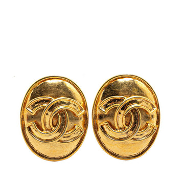 Chanel  Coco Mark Round Earrings Gold