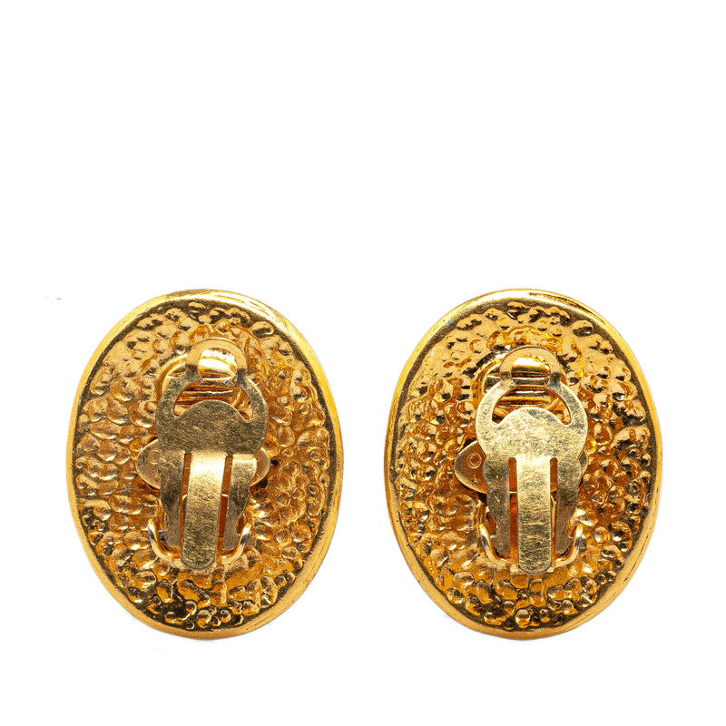 Chanel  Coco Mark Round Earrings Gold