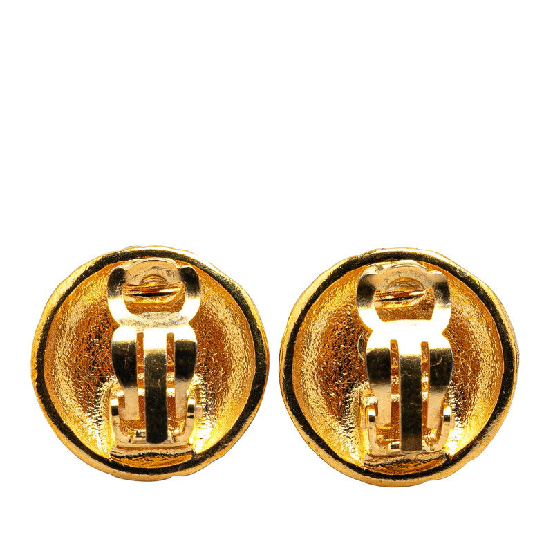 Chanel  Coco no mark Round Earrings Gold