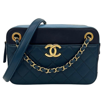 Chanel Blue Color Block Camera Case NWT
