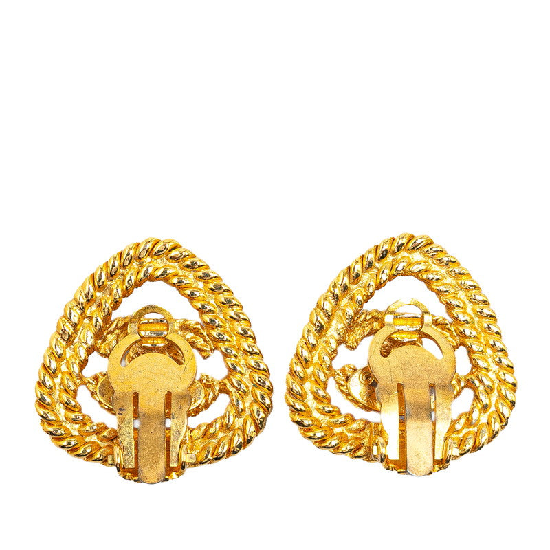 Chanel  Chain Coco Mark Earrings Gold Plated