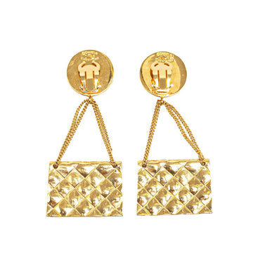 Chanel Coco Mark Matelasse Bag Earrings