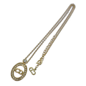 CHRISTIAN Pearl Street Bags Dior Necklace metal Gold Auth yk13672