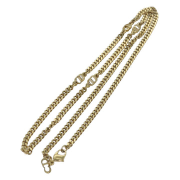 CHRISTIAN Pearl Street Bags Dior Necklace metal Gold Auth yk13771