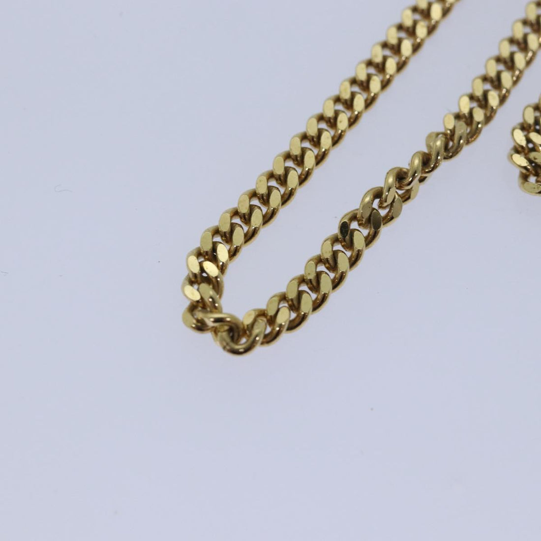 CHRISTIAN Top quality Dior Necklace metal Gold Auth yk13771