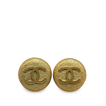 Chanel  Coco Mark Round Earrings Gold