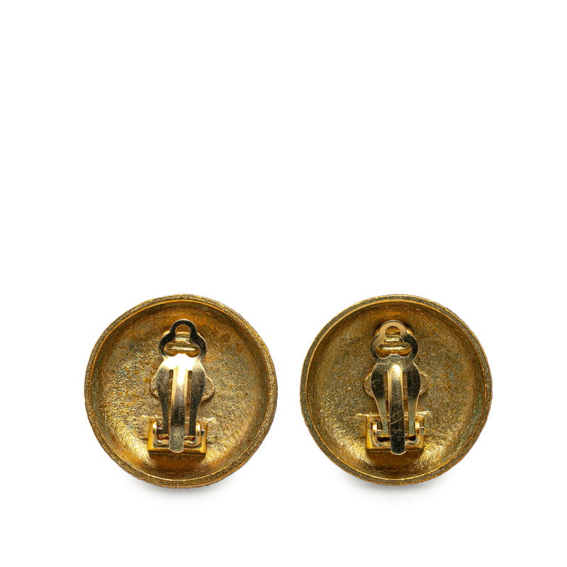 Chanel  Coco Mark Round Earrings Gold