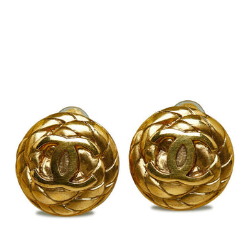 Chanel  Coco Mark Earrings Gold Plated