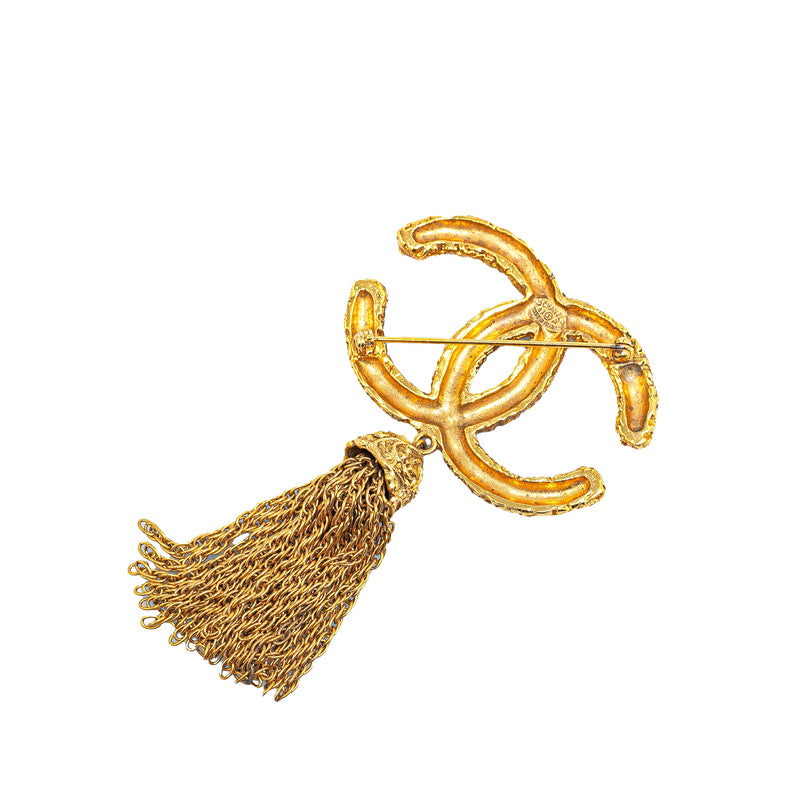 Top Quality Chanel  Coco Mark Tassel Brooch Gold Plated